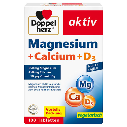 DOPPELHERZ Magnesium+Calcium+D3 Tabletten 100 St  