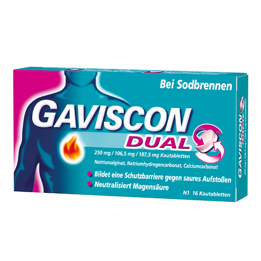 GAVISCON Dual 250mg/106,5mg/187,5mg Kautabletten* 16 St