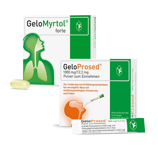 SPARSET: GELOMYRTOL forte 20 St * + GELOPROSED Pulver zum Einnehmen 10 St * 1 St