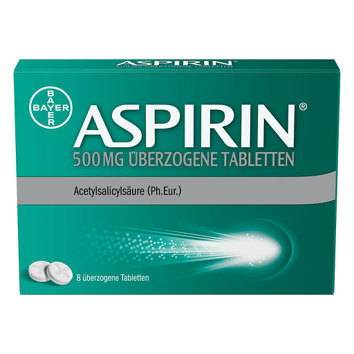 ASPIRIN 500 mg überzogene Tabletten* 8 St