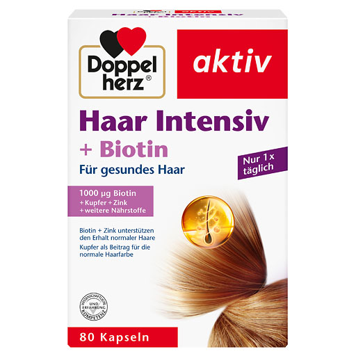 DOPPELHERZ Haar Intensiv+Biotin Kapseln 80 St  