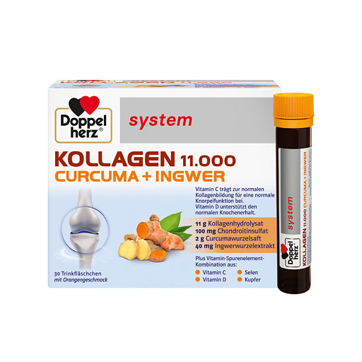 DOPPELHERZ Kollagen 11.000 Curcuma+Ingw. system TRA 30x25 ml