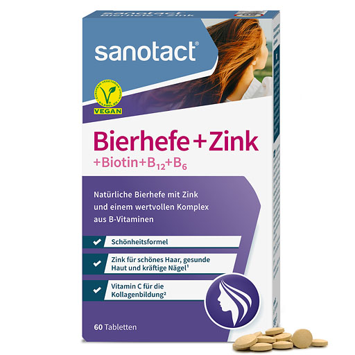 SANOTACT Bierhefe+Zink Tabletten 30 St  
