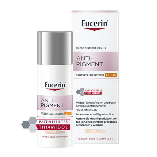 EUCERIN Anti-Pigment Tag getönt hell LSF 30 50 ml