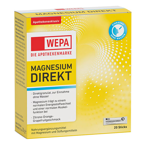 WEPA Magnesium Direkt Sticks 20 St