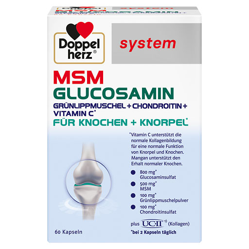 DOPPELHERZ MSM Glucosamin system Kapseln 60 St  