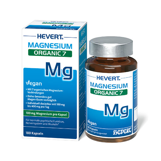 MAGNESIUM HEVERT Organic 7 Kapseln 180 St